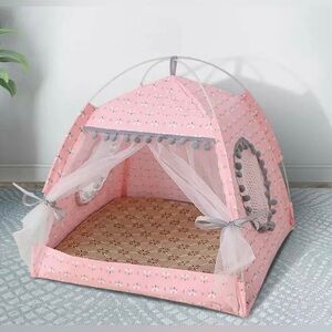 Dog Bed Cat bed pet Tent pink dog bed small medium New 20 in by 20